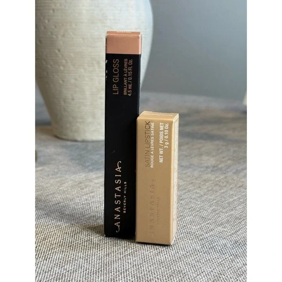 Anastasia Beverly Hills Butterscotch Lip Duo Satin Lipstick + Lip Gloss New ABH
