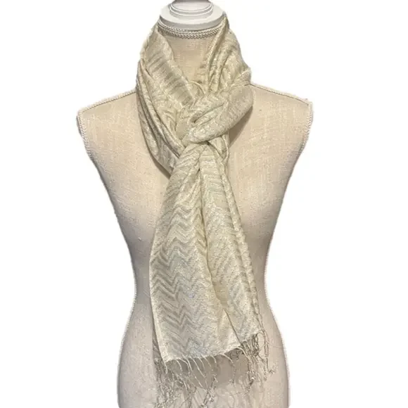 Apt.9 Metallic Chevron Print Scarf / Wrap