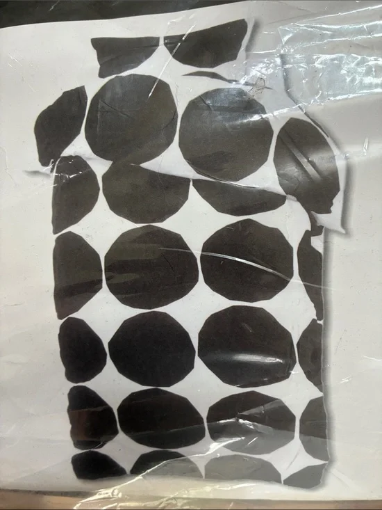 NIB Marimekko Kievt Black and White Polka Dot Duvet Cover and Shams (pair)