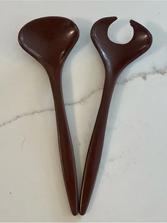 DAWN brown Salad Servers 70’s plastic - Set of 2
