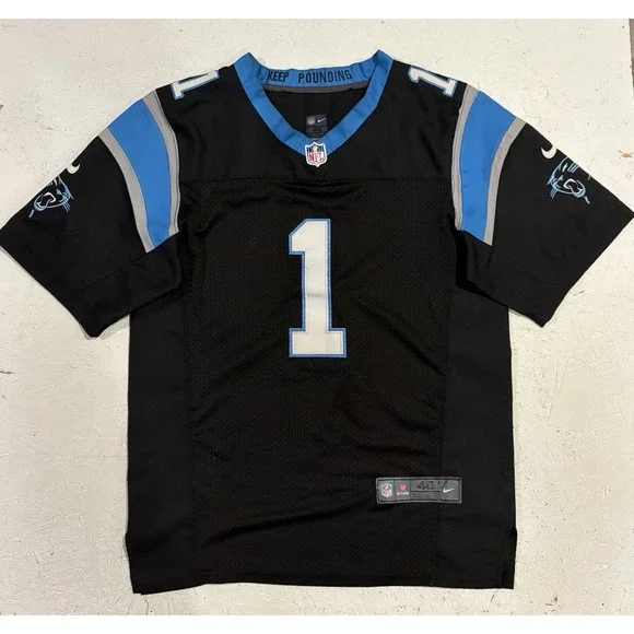 Nike Carolina Panthers Mens 40‎ Jersey Cam Newton #1 On Field NFL Football Black