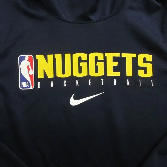 Nike Denver Nuggets Spotlight Pullover Hoodie features a scuba hood Small
