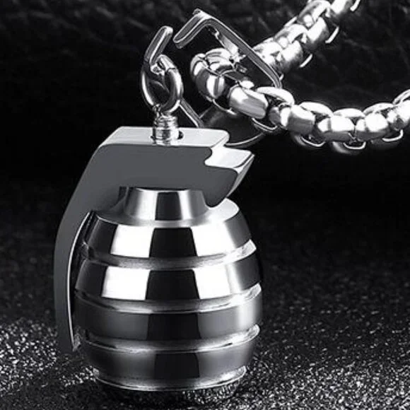 ❤️Custom Unique Hand Grenades Necklace , N90201P115