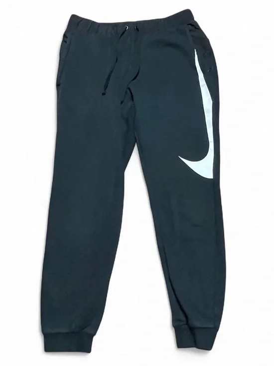 Nike Pants Mens Small Black Big Swoosh Joggers Fleece Athletic Sweatpants Gym