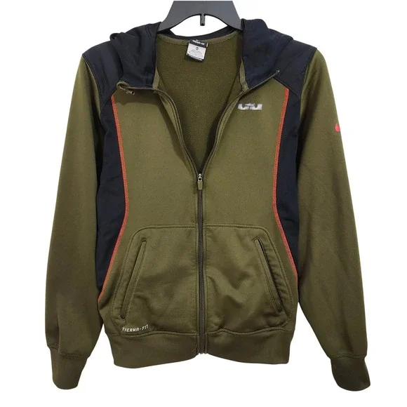 Nike LeBron James Therma-FIT Hoodie Mens Medium Olive Green Black‎ 575542-390