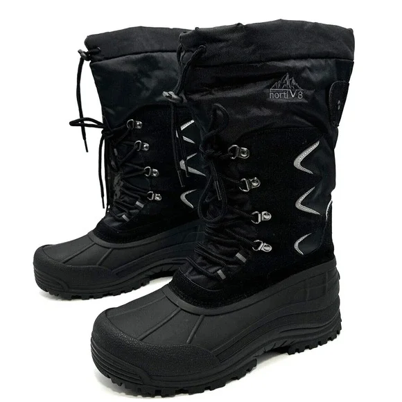 NORTIV 8 Mountaineer Snow Boots Mens Size 9 M 3M Thinsulate Fur Lined Boots