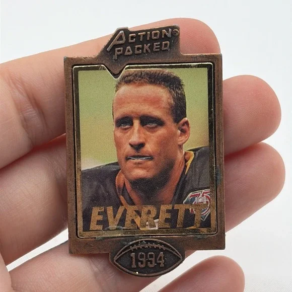 Action Packed Jim Everett New Orleans Saints NFL Football Player Lapel Hat Pin