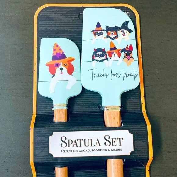 Halloween Costume Dogs Kitchen Fall Spatulas Utensils Baking Set