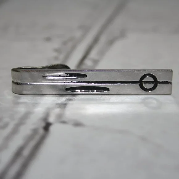 ⚫✨ Vintage Silver Tie Clip · 2