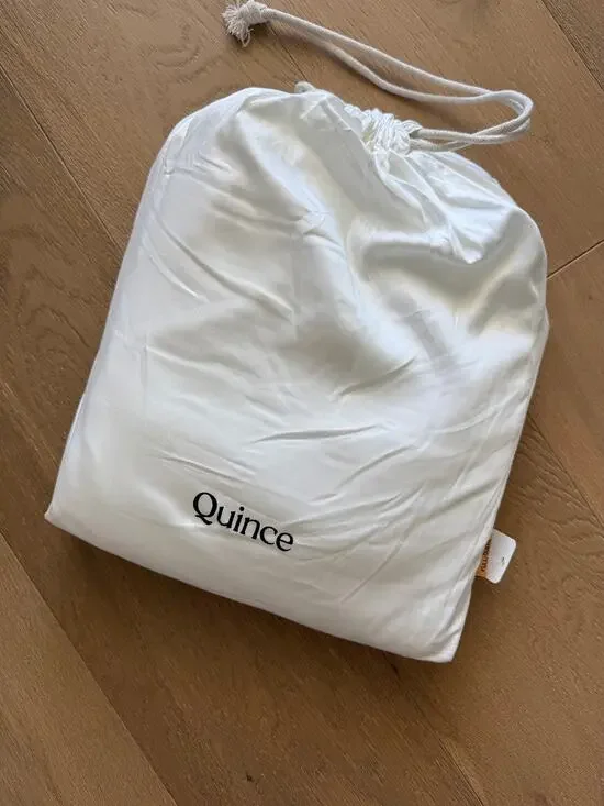 New Quince Luxury Bamboo Duvet Cover Full/ Queen White