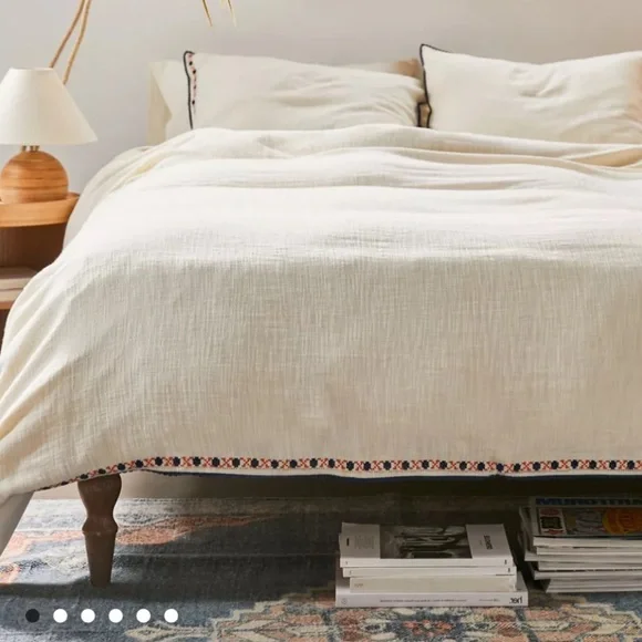 Urban outfitter Olivia Cozy Slub Stitched Duvet Cover and 2 shams