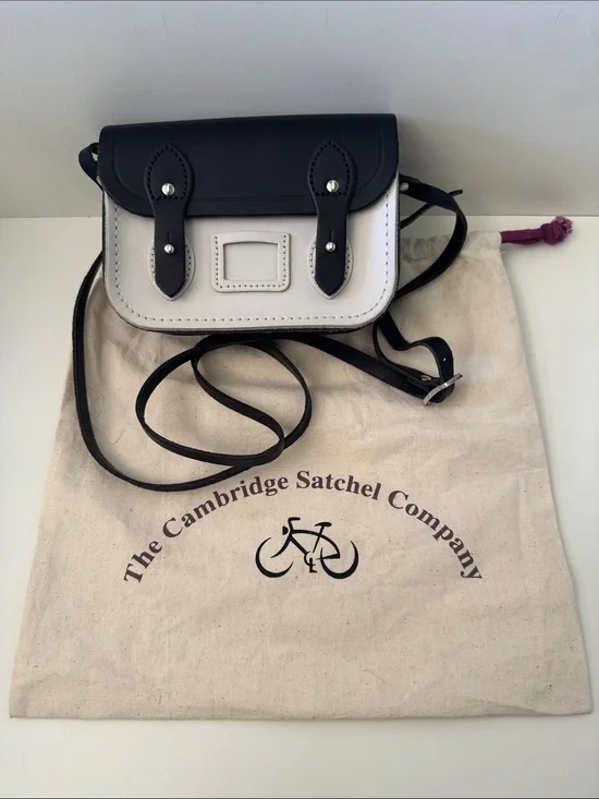 The Cambridge Satchel Company Black and White Mini Satchel