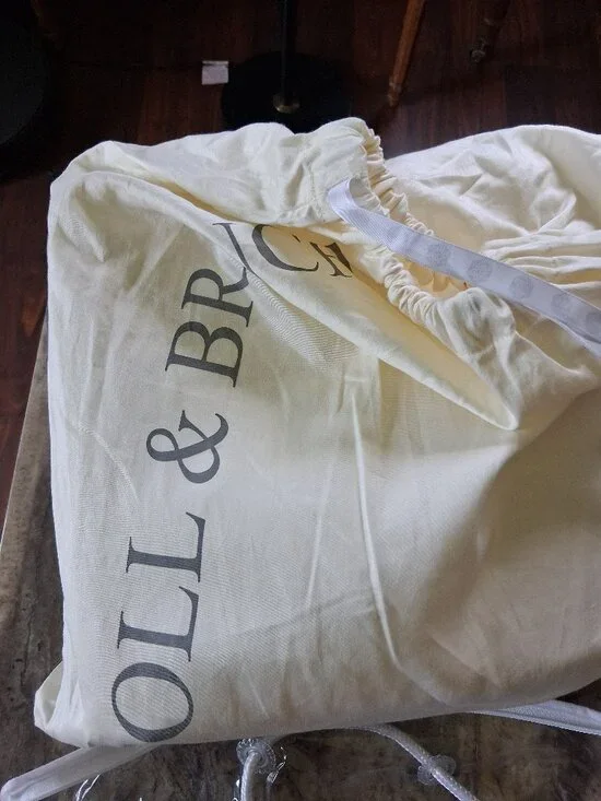 Boll & Branch Signature Hemmed Cream KING Organic Cotton Duvet Cover & Shams Set