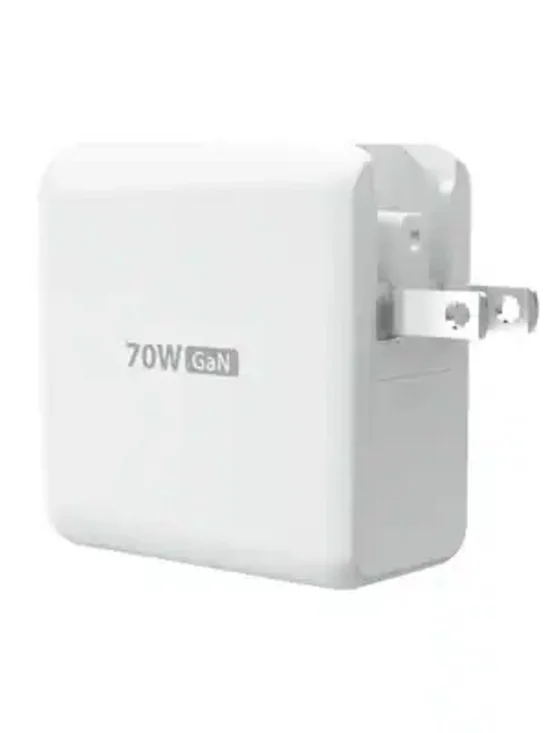 70W GaN Fast USB-C Wall Charger - White