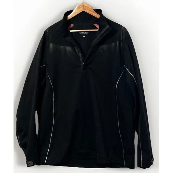 MEN'S RARE NIKE GOLF Storm Fit ELITE 1/2 Zip Pullover JACKET BLACK 333099‎ Large