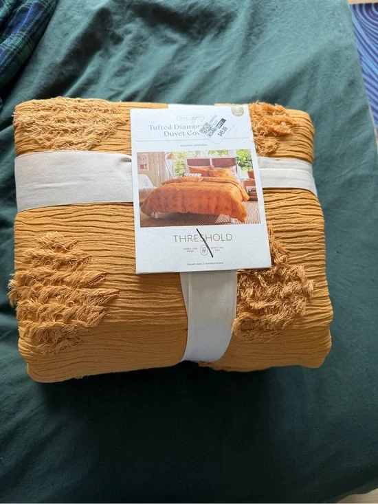 Threshold Tufted Diamond Duvet Cover - Mustard Yellow