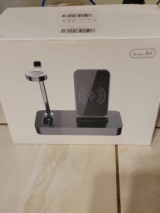 iPhone iPod iWatch Rose Gold Wireless 3 In 1 Charging Stand Power Bank