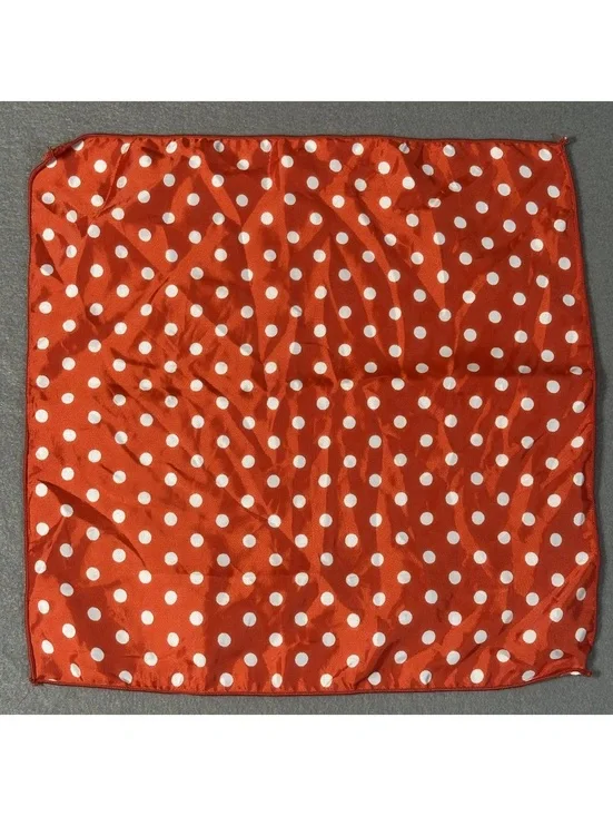 Polka Dot Red and White Square Scarf
