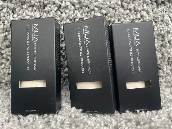 Lot Of 3 Mua Make Up Academy Professional Illuminating Primer 1.014 Fl Oz