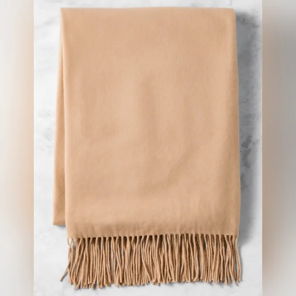 European Solid Cashmere Throw, Size 51