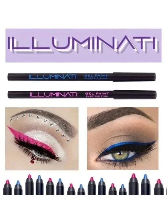 New/Sealed Illuminati Gel Paint Eyeliner Set in Electric Pink & Electric Blue
