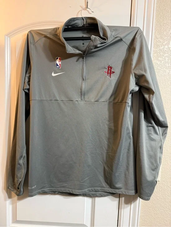 Nike Team Issued Houston Rockets #7 Player Pullover Quarter Zip Size Small