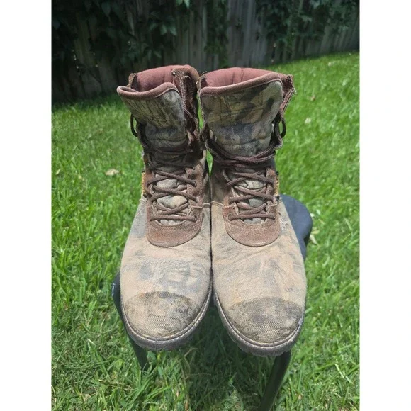 Rocky Mens Camo Insulated Waterproof Hunting Outdoor Boots Size 11.5