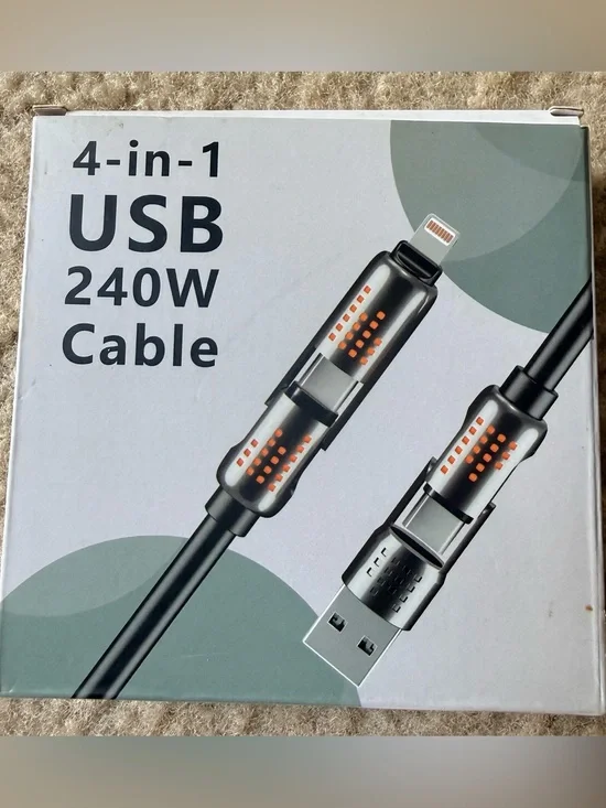 4-in-1 USB Cable - Black