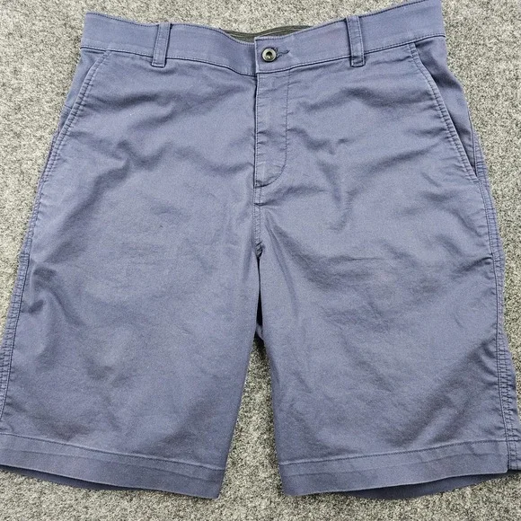 Nike Dri-FIT Performance Shorts Men's 32 Navy Stretch Flat Front Chino Casual