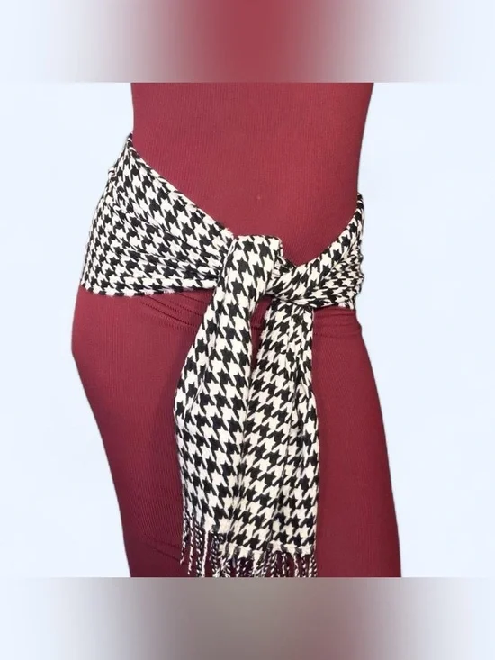 Emo Houndstooth Plaid Scarf Belt!