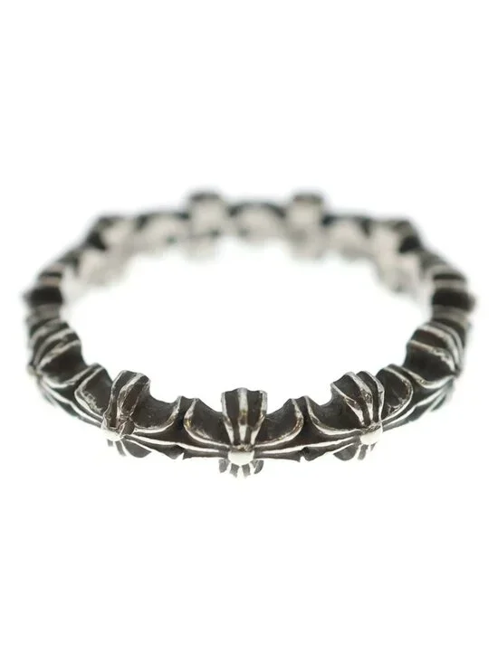 Chrome Hearts Tiny CH Pls Band Ech Plus Silver Ring