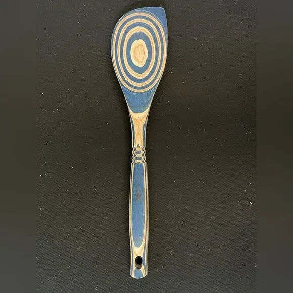 Island Bamboo BLUE Pakka Hardwood Wooden Spoon