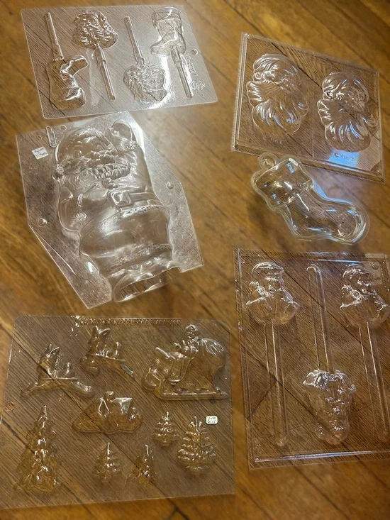 Christmas Chocolate Candy Molds - Santa, Reindeer, Stocking & Trees