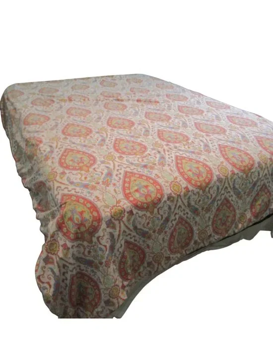 Vintage Lauren Ralph Lauren Full Queen Reversible Duvet Cover Paisley Floral