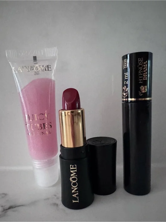 Lancôme Pink Gloss & Berry Lipstick Duo and Hypnose Drama Mascara - travel size