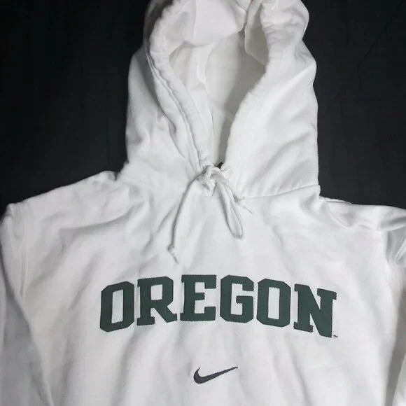 Vintage Nike Oregon Ducks Embroidered Mid Swoosh Hoodie Sweatshirt