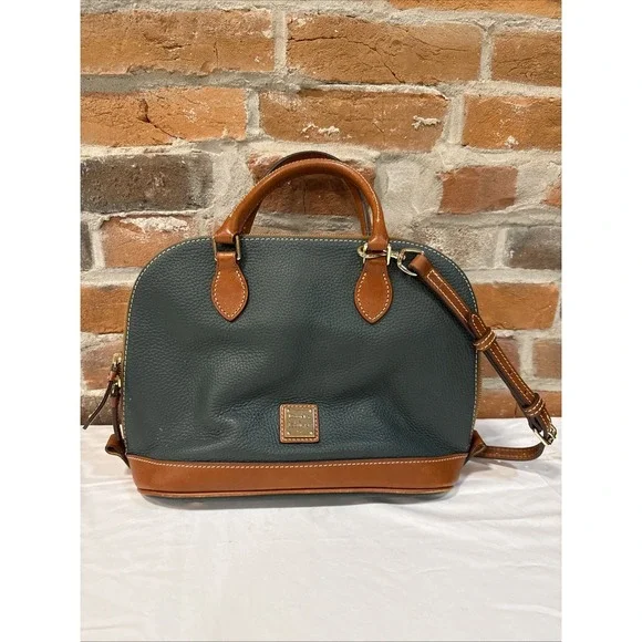 Dooney & Bourke Bitsy Bag Forest Green New‎ with Tags Pebble Grain w/Vacchetta