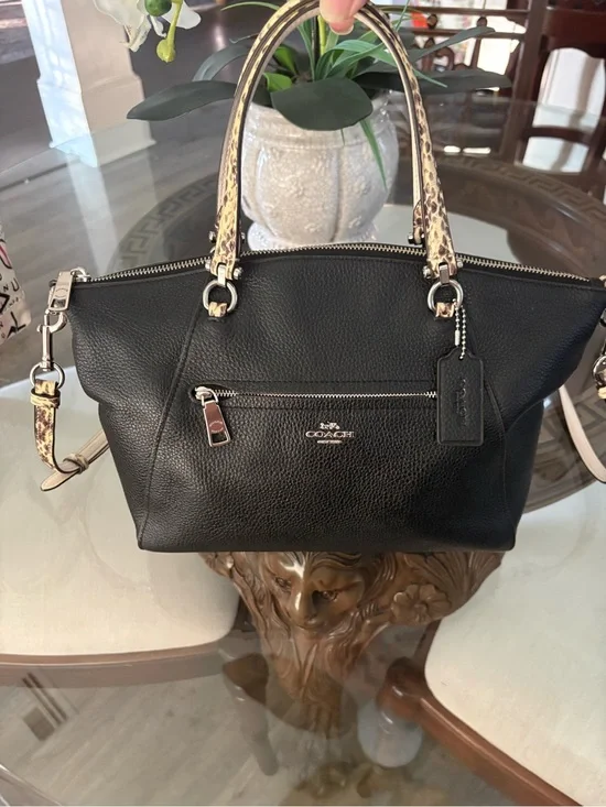 🖤🖤COACH PRARIE POLISHED PEBBLED LEATHER SATCHEL/CROSSBODY BAG!🖤🖤
