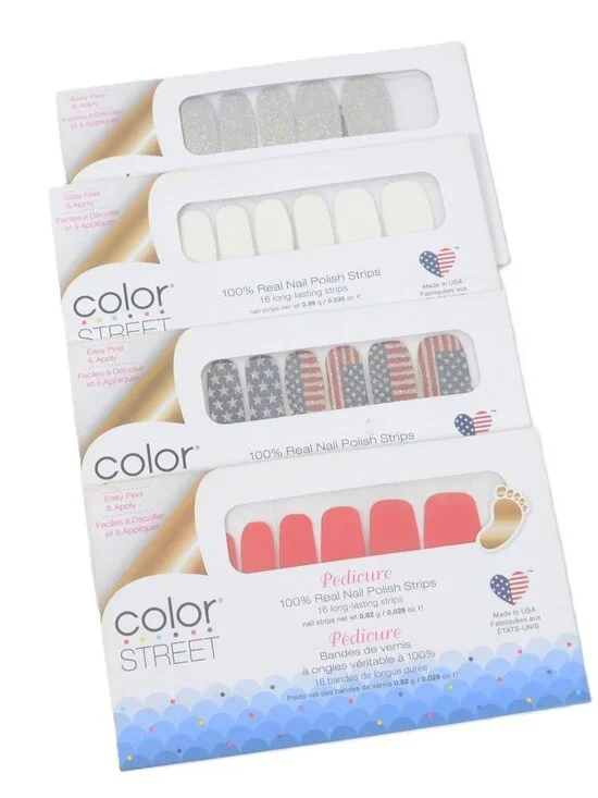 4 Pack! Color Street Baton Rougey / Flagtime Gal / Swiss & Tell / Fort Worth It