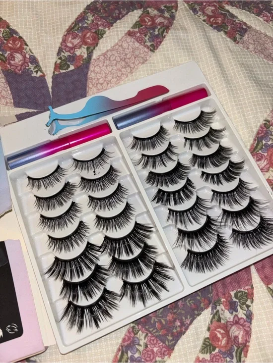 Luxury Black False Lash Collection with Applicator - 10-Pair Set