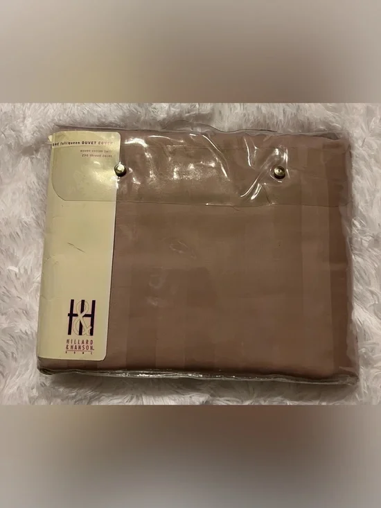 Vintage 90’s NEW Hillard & Hanson Home 230 thread Full Queen Duvet Mauve