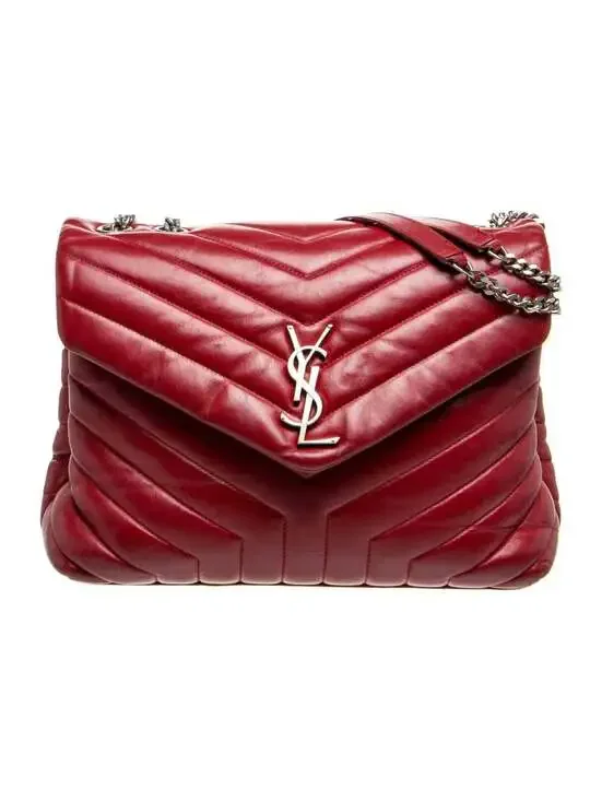 Saint Laurent Calfskin Y Quilted Monogram Medium Loulou