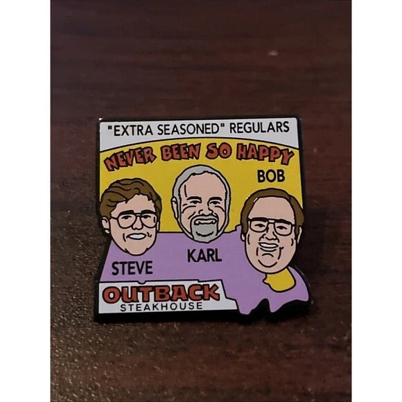 Outback Steakhouse “Extra‎ Seasoned” Regulars Never Been So Happy Lapel Hat Pin