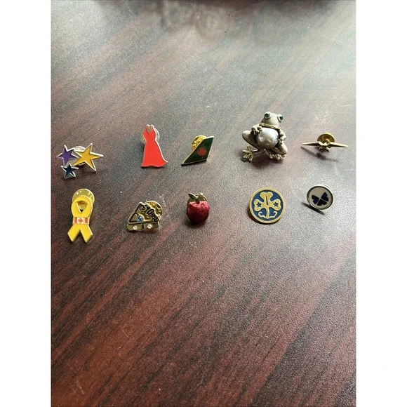 Lot Of 10 Random Mixed‎ Lapel Hat Pins A2