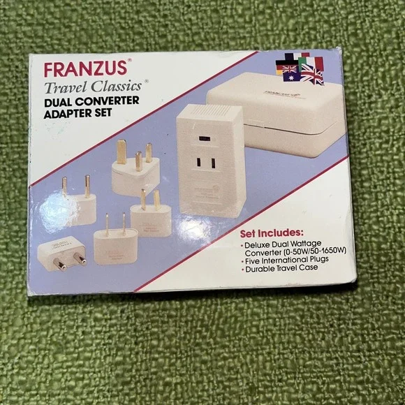 Franzus Travel Classics Dual Adapter‎ Converter Set 220/240V FR-1650 AC C22