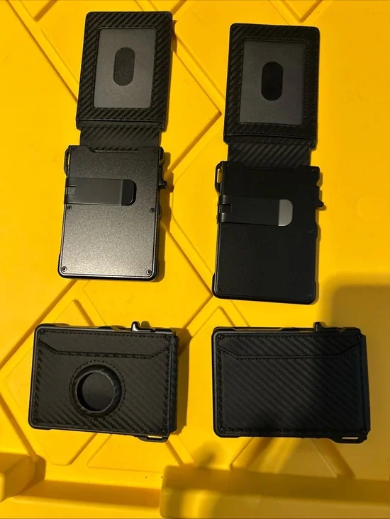 Slim Carbon Fiber RFID Wallet - Black