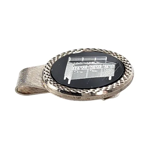 Vintage Stove Salesman Silver and Black one Money Clip
