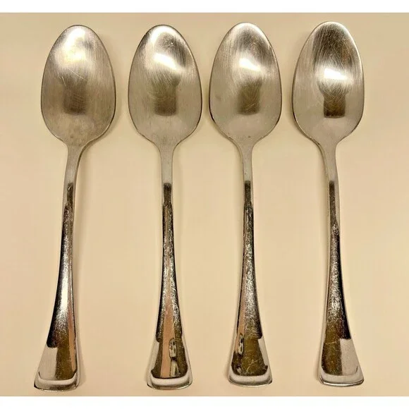 Oneida Silver Emma Mirror Stainless Steel Flatware set (4) 7