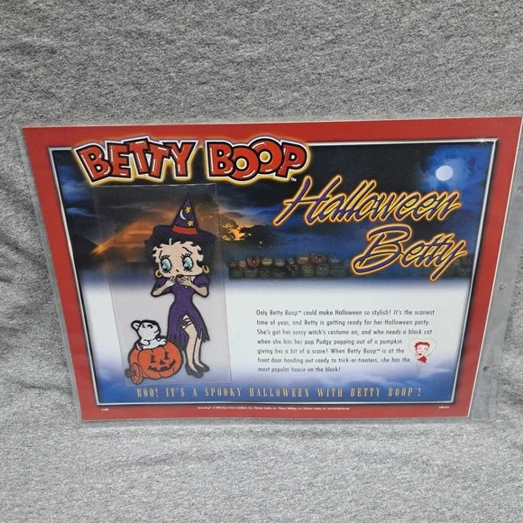 Betty Boop Patch Halloween Betty Pudgy Clothing Patch Collectible‎ Vintage Witch