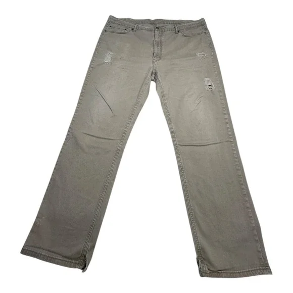 Levi's 541 Athletic Fit Distressed Beige‎ Mens Jeans W42 L32